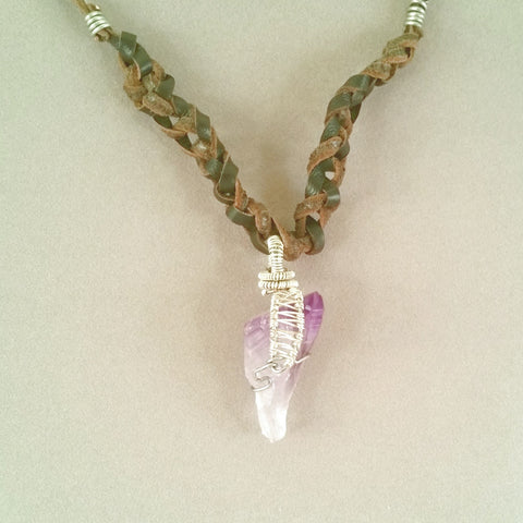 Natural Amethyst Point Necklace