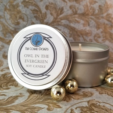 Owl in the Evergreen Soy Candle
