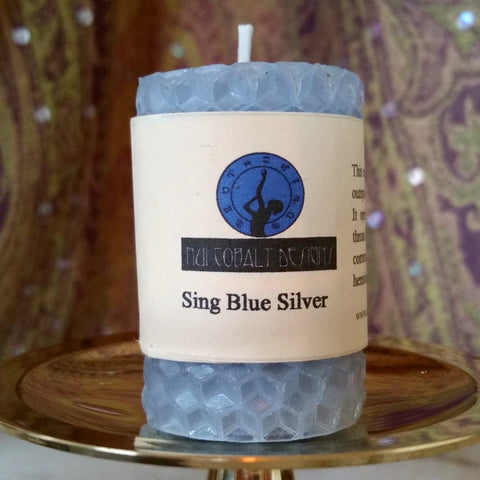 Sing Blue Silver Mini Candle - Nui Cobalt Designs