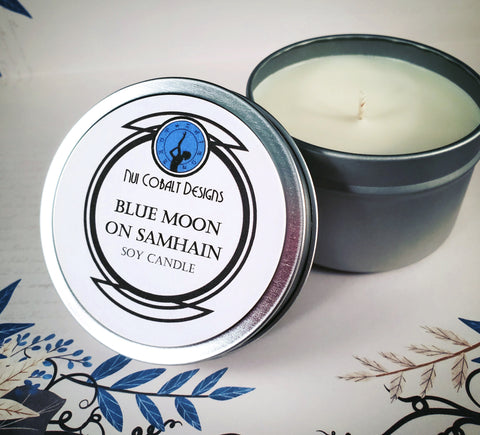 Blue Moon on Samhain Soy Candle